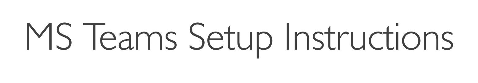 Teams-Setup